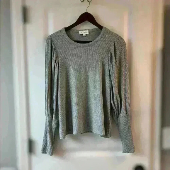 Evereve ribbed puff sleeve knit pullover - Picture 1 of 5